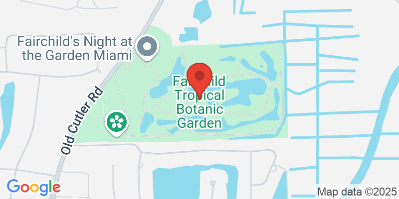 Map showing location of Fairchild Tropical Botanic Garden