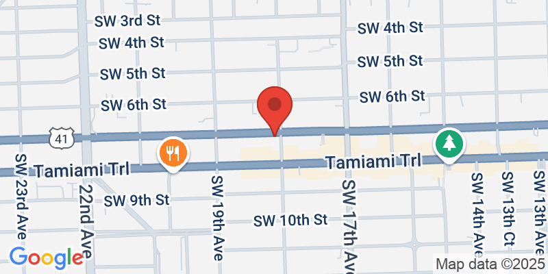 Map showing location of Calle Ocho Festival (March)