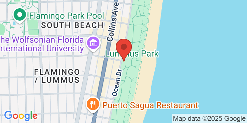 Map showing location of Art Deco Historic District Tour