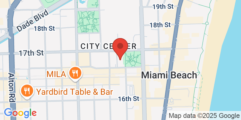 Map showing location of New World Symphony Wallcast Concert