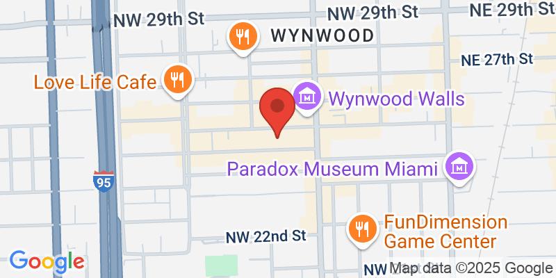 Map showing location of Museum of Graffiti