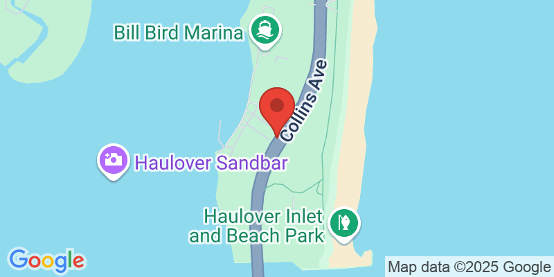 Map showing location of Haulover Park Kite Flying