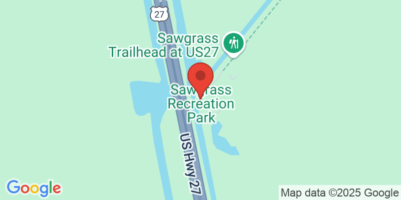 Map showing location of Everglades Airboat Adventure