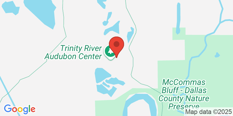Map showing location of Trinity River Audubon Center