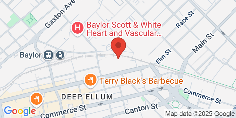Map showing location of Deep Ellum Mural Walk