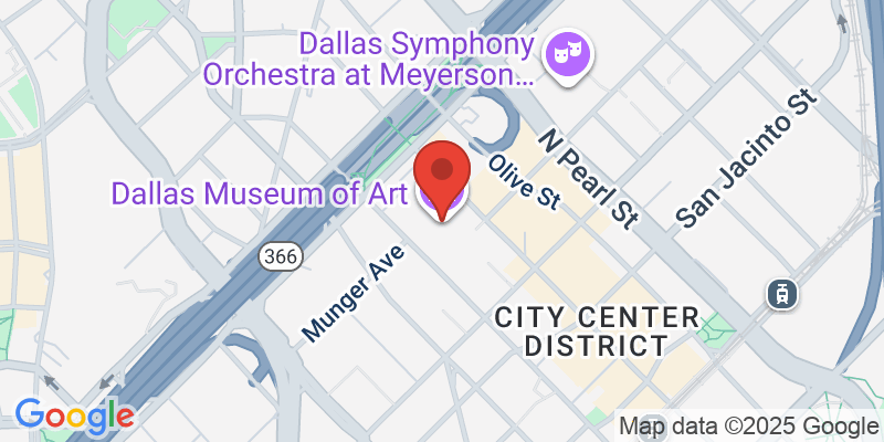 Map showing location of Dallas Museum of Art