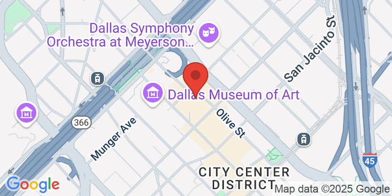Map showing location of Crow Museum of Asian Art