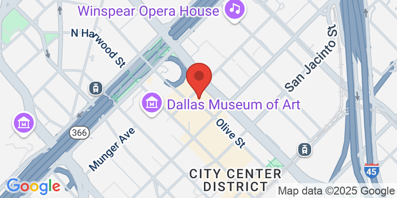 Map showing location of Nasher Sculpture Center