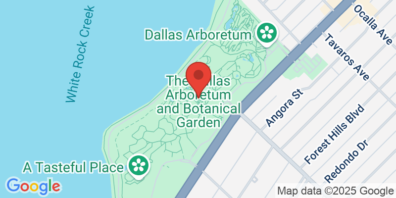 Map showing location of Arboretum's Concerts at the Garden