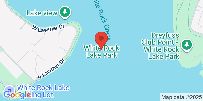 Map showing location of White Rock Lake Picnic