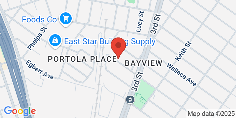 Map showing location of Glass Blowing Class
