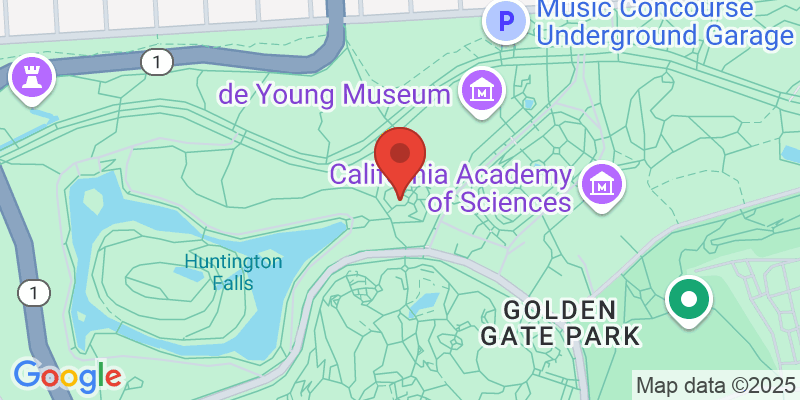 Map showing location of Japanese Tea Garden