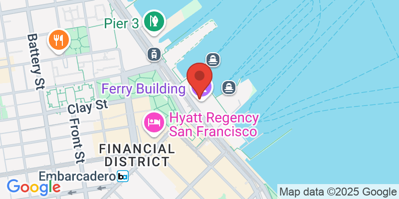Map showing location of Ferry Building Marketplace