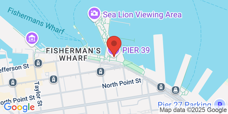 Map showing location of Fisherman's Wharf & Pier 39