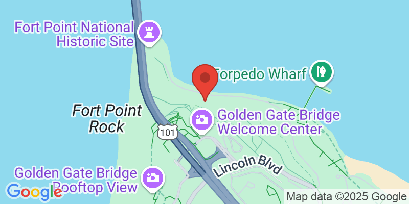 Map showing location of Golden Gate Park Bike Tour