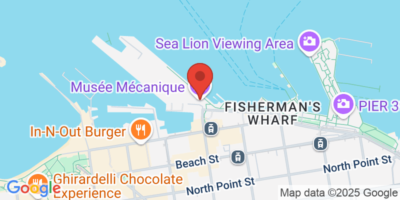 Map showing location of Musee Mecanique