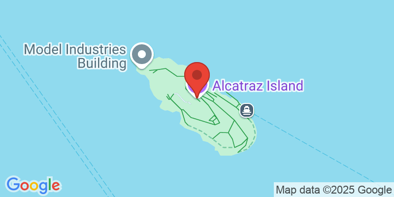 Map showing location of Alcatraz Night Tour