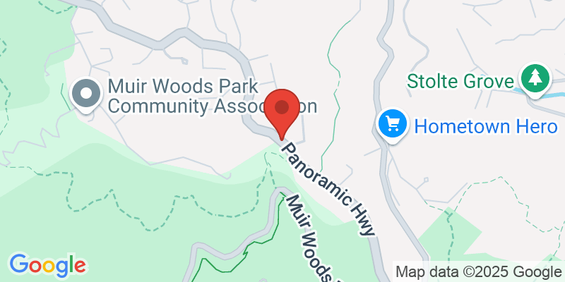 Map showing location of Muir Woods National Monument