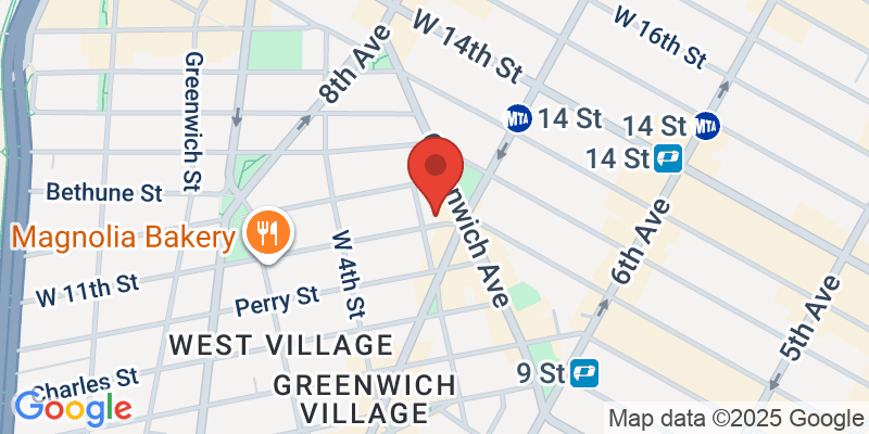 Map showing location of Jazz at the Village Vanguard