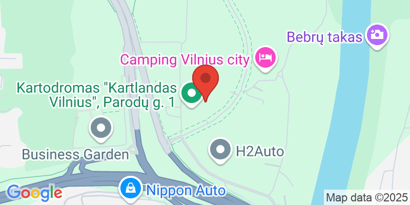 Map showing location of Kartlandas Vilnius