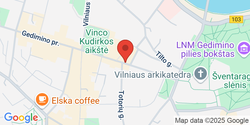 Map showing location of Money Museum Of The Bank Of Lithuania