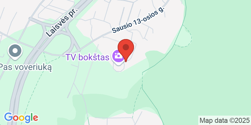 Map showing location of Vilnius TV Tower