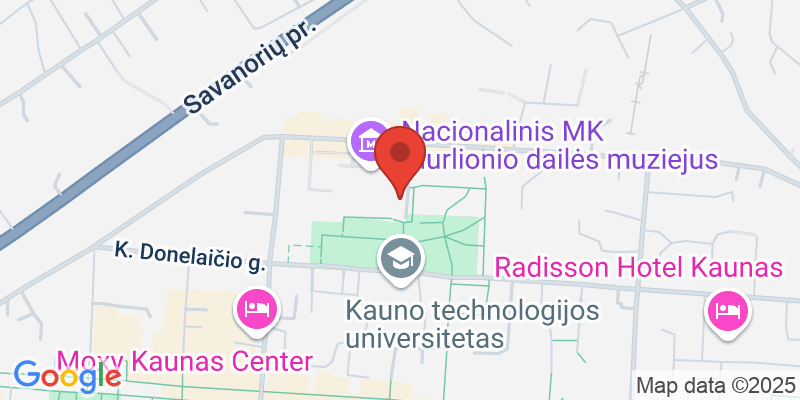 Map showing location of Vytautas the Great War Museum