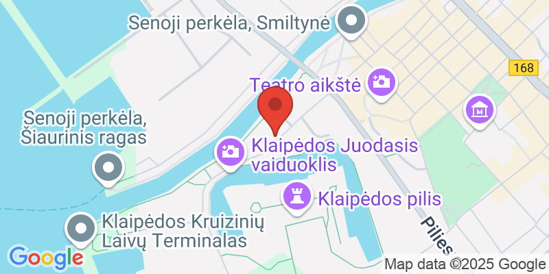 Map showing location of Ekstremalus plaukimas kateriu jūroje