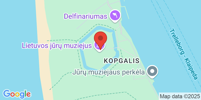 Map showing location of Lithuanian Sea Museum